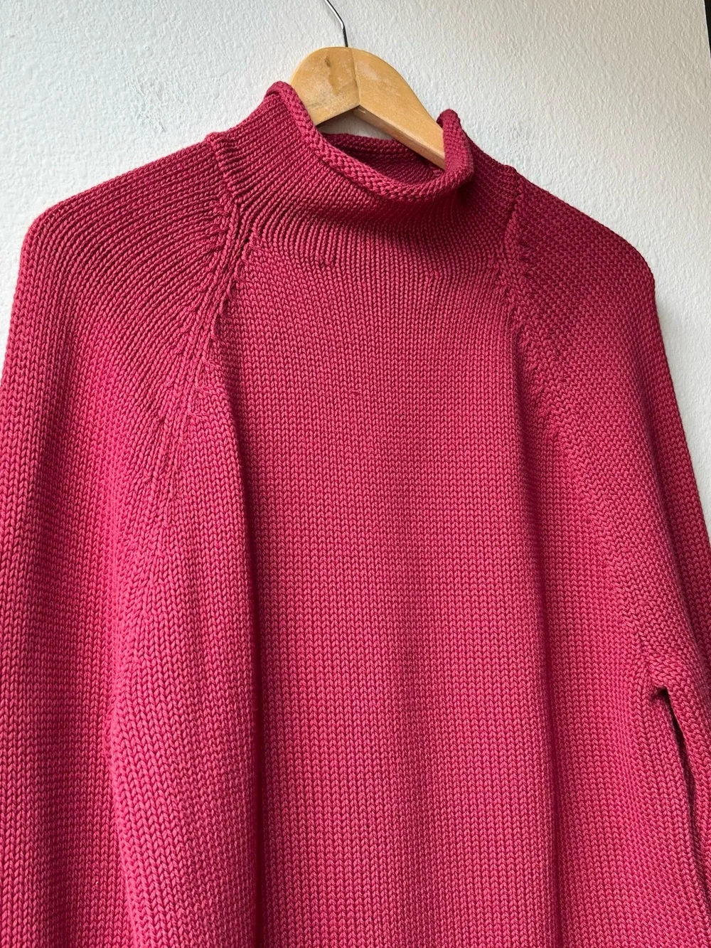 NWT J. Crew 1988 Rollneck Sweater Red Ochre Men’s Knit Cotton Sz XS $98 BW186